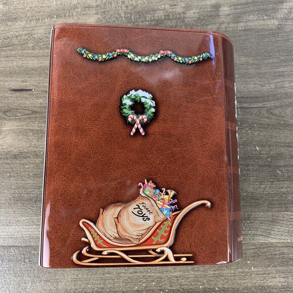 Harry London Chocolates Tin Christmas Storybook Winter Wonderland Embossed - Picture 2 of 9